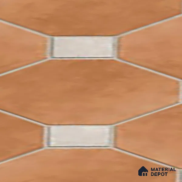 Budget Friendly Hexagonal Look Value for Money Parking Rosy Brown Floor Tile 16 x 16 inch | TL 00599 | Vitrified Matte Finish Tile - 12 mm | Suitable For Parking, Bathroom, Balcony & Terrace | Pattern Alignment May Vary | 2-3 mm Spacer is Mandatory