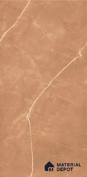 Budget Friendly Marble Floor & Wall Tile Value For Money TL 05580 Brown Armani Royal 4 ft x 2 ft - Vitrified Glossy Finish -9 mm | Suitable for Living Room, Bedroom & Bathroom