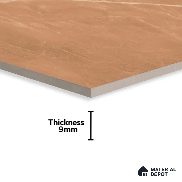 Budget Friendly Marble Floor & Wall Tile Value For Money TL 05580 Brown Armani Royal 4 ft x 2 ft - Vitrified Glossy Finish -9 mm | Suitable for Living Room, Bedroom & Bathroom