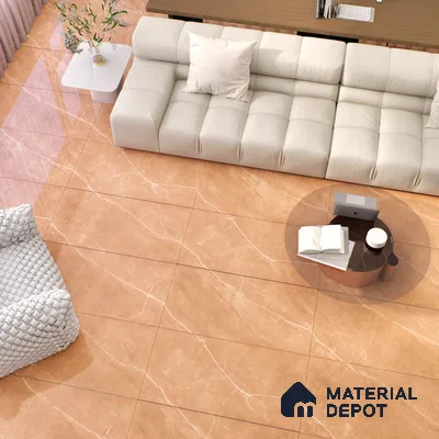 Budget Friendly Marble Floor & Wall Tile Value For Money TL 05580 Brown Armani Royal 4 ft x 2 ft - Vitrified Glossy Finish -9 mm | Suitable for Living Room, Bedroom & Bathroom