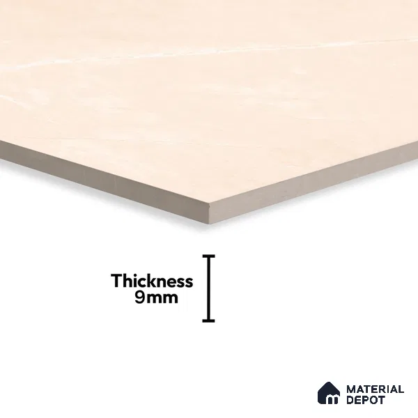 Budget Friendly Marble Floor & Wall Tile Value For Money TL 05581 Light Brown Armani Royal 4 ft x 2 ft - Vitrified Glossy Finish -9 mm | Suitable for Living Room, Bedroom & Bathroom