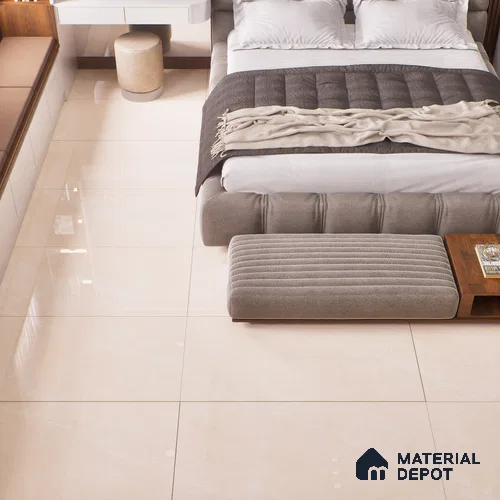 Budget Friendly Marble Floor & Wall Tile Value For Money TL 05581 Light Brown Armani Royal 4 ft x 2 ft - Vitrified Glossy Finish -9 mm | Suitable for Living Room, Bedroom & Bathroom