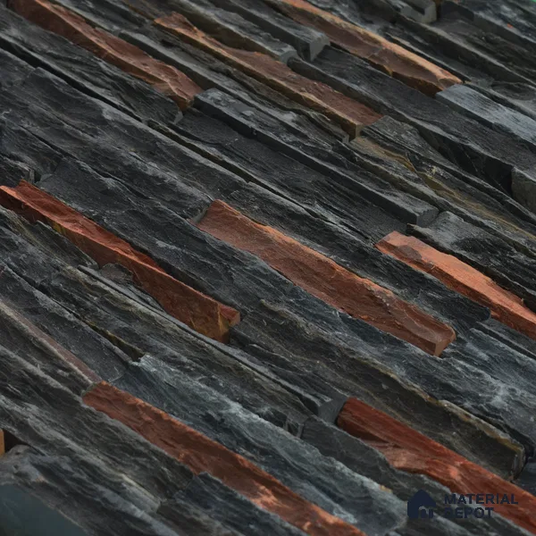 WL 00119 Rubil Copper 600 x 150 mm Natural Stone Wall Cladding | Stone is a Natural Product, Please Expect Variation in Shades