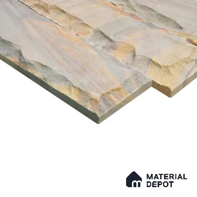 WL 00150 Ruby Chizel 100 x 300 mm Natural Stone Wall Cladding | 1 Sq. Ft. = 3 Pieces |  Stone is a Natural Product, Please Expect Variation in Shades