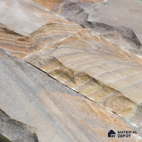 WL 00150 Ruby Chizel 100 x 300 mm Natural Stone Wall Cladding | 1 Sq. Ft. = 3 Pieces | Stone is a Natural Product, Please Expect Variation in Shades