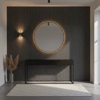 Rustic Charcoal Fluted Panels