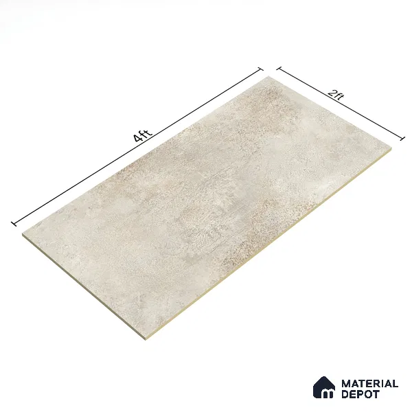 Rustic Floor & Wall Tile TL 05511 Prestige Regal Umber 2 ft x 4 ft Vitrified Matte Finish - 9 mm | 6 Random Design | Suitable for Living Room, Bedroom, Bathroom (Sample)