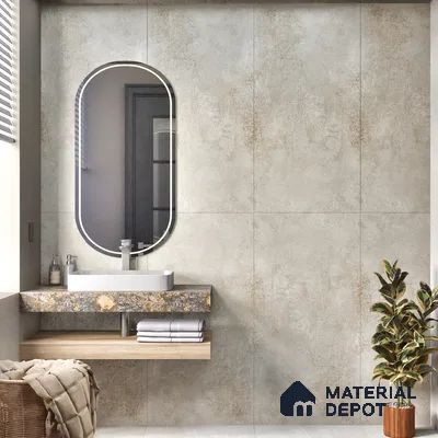 Rustic Floor & Wall Tile TL 05511 Prestige Regal Umber 2 ft x 4 ft Vitrified Matte Finish - 9 mm | 6 Random Design | Suitable for Living Room, Bedroom, Bathroom (Sample)