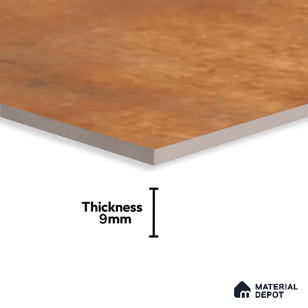 Brown Rustic Wall Tile TL 06756 C Lustra Solar Ember 2 ft x 1 ft Ceramic Carving Satin Finish - 9 mm | | Suitable for Living Room, Bedroom, Bathroom