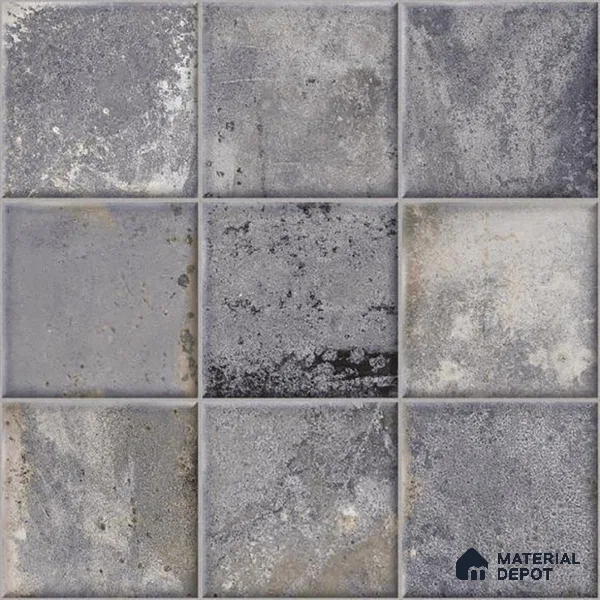 Rustic Wall & Floor Tile TL 05751 B Tones Ruby Crust 1 ft x 1 ft Ceramic Glossy Finish - 9 mm | Suitable for Living Room, Bedroom, Kitchen, Bathroom (Sample)