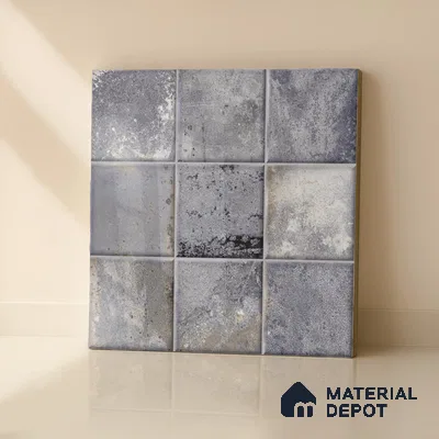 Rustic Wall & Floor Tile TL 05751 B Tones Ruby Crust 1 ft x 1 ft Ceramic Glossy Finish - 9 mm | Suitable for Living Room, Bedroom, Kitchen, Bathroom (Sample)