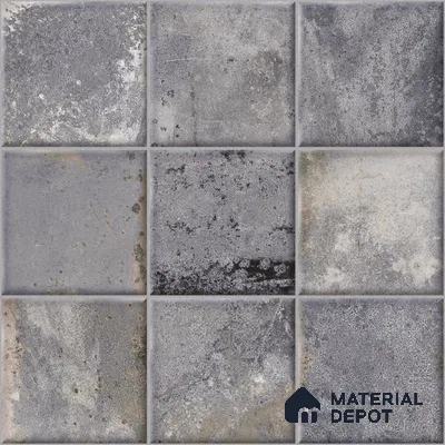 Rustic Wall & Floor Tile TL 05751 B Tones Ruby Crust 1 ft x 1 ft Ceramic Glossy Finish - 9 mm | Suitable for Living Room, Bedroom, Kitchen, Bathroom