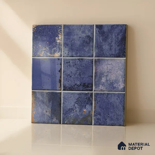 Rustic Wall & Floor Tile TL 05751 Tones Ruby Force 1 ft x 1 ft Ceramic Glossy Finish - 9 mm | Suitable for Living Room, Bedroom, Kitchen, Bathroom (Sample)