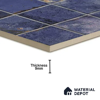 Rustic Wall & Floor Tile TL 05751 Tones Ruby Force 1 ft x 1 ft Ceramic Glossy Finish - 9 mm | Suitable for Living Room, Bedroom, Kitchen, Bathroom (Sample)
