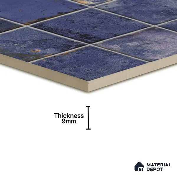 Rustic Wall & Floor Tile TL 05751 Tones Ruby Force 1 ft x 1 ft Ceramic Glossy Finish - 9 mm | Suitable for Living Room, Bedroom, Kitchen, Bathroom (Sample)