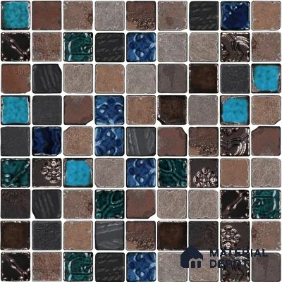 Mosaic Wall Tile TL 05868 B Ocean Mosaic Mosaic Jewel 297 mm x 297 mm Vitrified - 9 mm | Random Mix Patterns | Suitable For Living Room, Bedroom, Kitchen