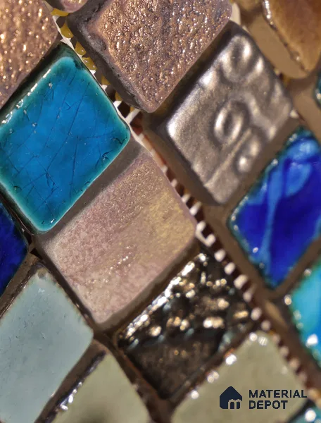 Mosaic Wall Tile TL 05868 B Ocean Mosaic Mosaic Jewel 297 mm x 297 mm Vitrified - 9 mm | Random Mix Patterns | Suitable For Living Room, Bedroom, Kitchen