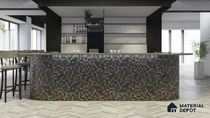 Mosaic Wall Tile TL 05868 B Ocean Mosaic Mosaic Jewel 297 mm x 297 mm Vitrified - 9 mm | Random Mix Patterns | Suitable For Living Room, Bedroom, Kitchen