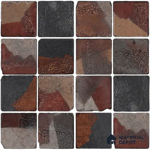 Rustic Wall Tile TL 05868 Bronze Fusion Rustic Fusion 297 mm x 297 mm Vitrified - 9 mm | Random Mix Patterns | Suitable For Living Room, Bedroom, Kitchen