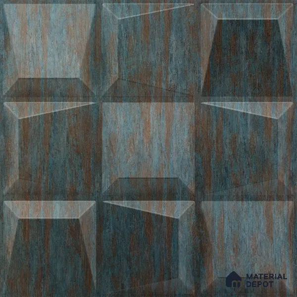 Black Cubical PVC Matte Finish 3D Wall Panel | 20 in x 20 in | Rustic Wood - 15 mm | Suitable for Dining, Feature Wall & TV Unit | Width is Subjected to 5% Variation