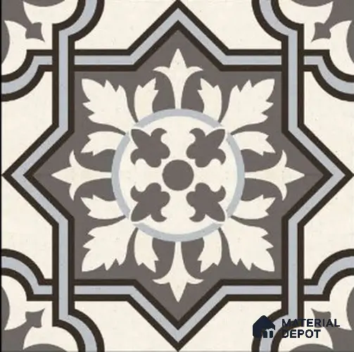 TL 04201 Bride White 300 x 300 mm Sugar Matte Finish Moroccan Look Vitrified Wall & Floor Tile - 9 mm | Please Expect a Slight Variation of Pattern