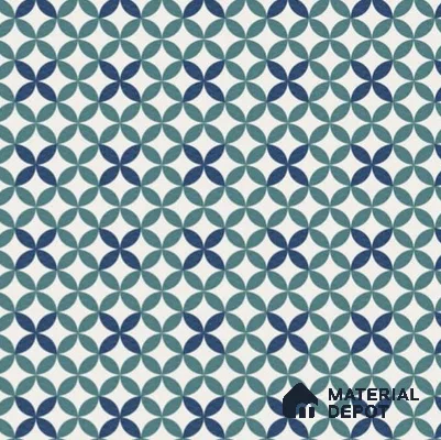 Moroccan Floor & Wall Tile TL 03650 S Normi Aqua 1 ft x 1 ft Sugar Matte Finish Vitrified Tile - 9 mm | Suitable For Bathroom, Kitchen, Balcony