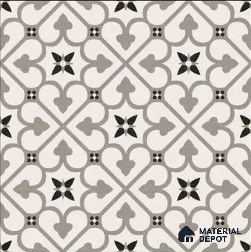 TL 04207 Polares Blanco 300 x 300 mm Sugar Matte Finish Moroccan Look Vitrified Wall & Floor Tile - 9 mm | Please Expect a Slight Variation of Pattern