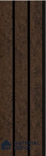 Brown Wooden Louver S5 151 8 ft x 4.9 inch Charcoal Panel - 12 mm | Suitable for Feature Wall, TV Unit & Living Room | Width is Subjected to 5% Variation