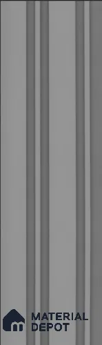 Grey Plain Colour Louver S5 157 8 ft x 4.9 inch Charcoal Panel - 12 mm | Suitable for Feature Wall, TV Unit & Living Room | Width is Subjected to 5% Variation