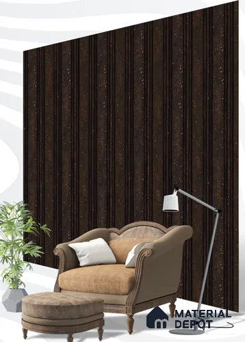 Brown Wooden Louver S5 161 8 ft x 4.9 inch Charcoal Panel - 12 mm | Suitable for Feature Wall, TV Unit & Living Room | Width is Subjected to 5% Variation