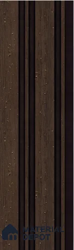 Brown Wooden Louver S5 162 8 ft x 4.9 inch Charcoal Panel - 12 mm | Suitable for Feature Wall, TV Unit & Living Room | Width is Subjected to 5% Variation