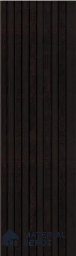 Brown Plain Colour Louver S5 163 8 ft x 4.9 inch Charcoal Panel - 12 mm | Suitable for Feature Wall, TV Unit & Living Room | Width is Subjected to 5% Variation