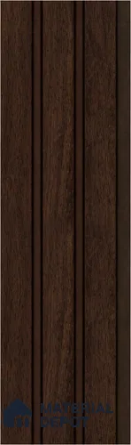 Brown Wooden Louver S5 168 8 ft x 4.9 inch Charcoal Panel - 12 mm | Suitable for Feature Wall, TV Unit & Living Room | Width is Subjected to 5% Variation