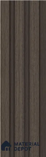 Brown Wooden Louver S5 169 8 ft x 4.9 inch Charcoal Panel - 12 mm | Suitable for Feature Wall, TV Unit & Living Room | Width is Subjected to 5% Variation