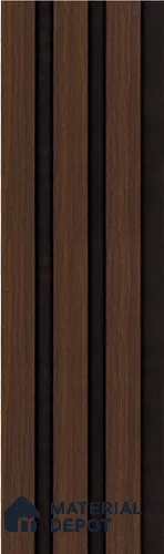 Brown Wooden Louver S5 171 8 ft x 4.9 inch Charcoal Panel - 12 mm | Suitable for Feature Wall, TV Unit & Living Room | Width is Subjected to 5% Variation