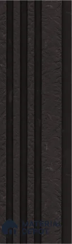 Brown Stone Louver S5 178 8 ft x 4.9 inch Charcoal Panel - 12 mm | Suitable for Feature Wall, TV Unit & Living Room | Width is Subjected to 5% Variation