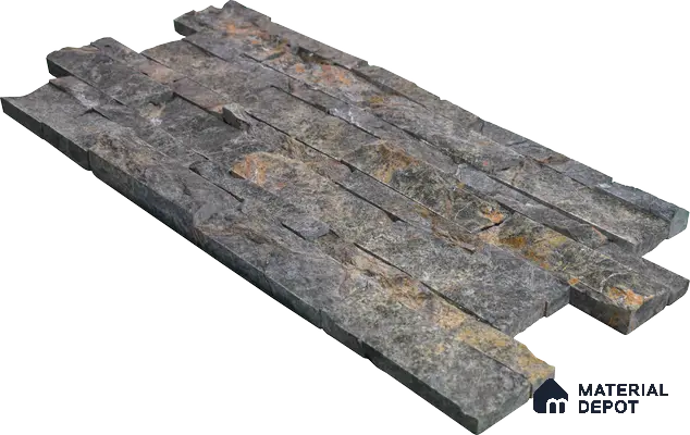 WL 00128 Safari Green 600 x 150 mm Natural Stone Wall Cladding |  Stone is a Natural Product, Please Expect Variation in Shades