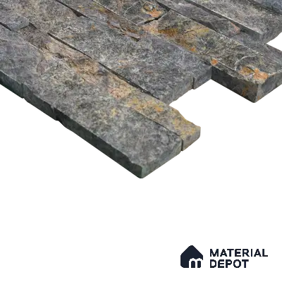 WL 00128 Safari Green 600 x 150 mm Natural Stone Wall Cladding |  Stone is a Natural Product, Please Expect Variation in Shades