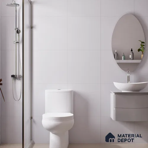 TL 00453 Salt White 2 ft x 2 ft Matte Finish Digital Porcelain Floor & Wall Tile - 9.5 mm