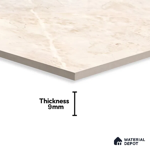 Marble Floor & Wall Tile TL 02174 Sand Beige 1200x600 Glossy Finish Vitrified Tile - 9 mm