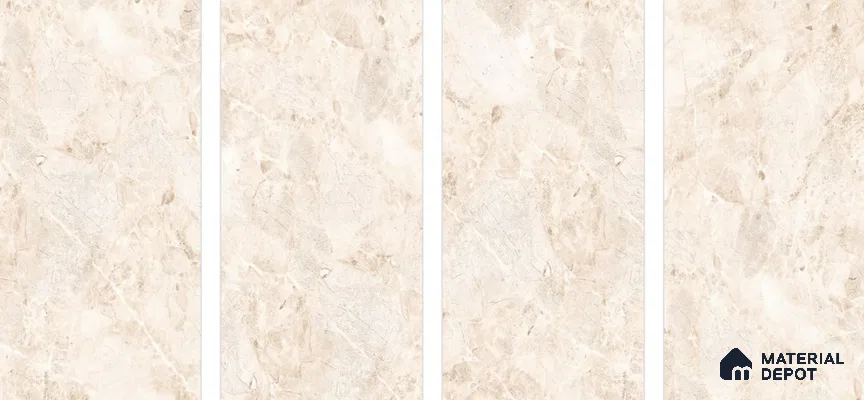 Marble Floor & Wall Tile TL 02174 Sand Beige 1200x600 Glossy Finish Vitrified Tile - 9 mm