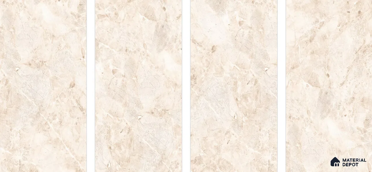 Marble Floor & Wall Tile TL 02174 Sand Beige 1200x600 Glossy Finish Vitrified Tile - 9 mm
