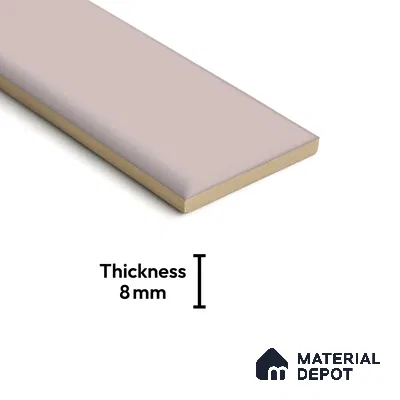 TL 03760 Sandal Beige Plain 300x100 mm Glossy Finish Ceramic Wall  Subway Tile - 8 mm