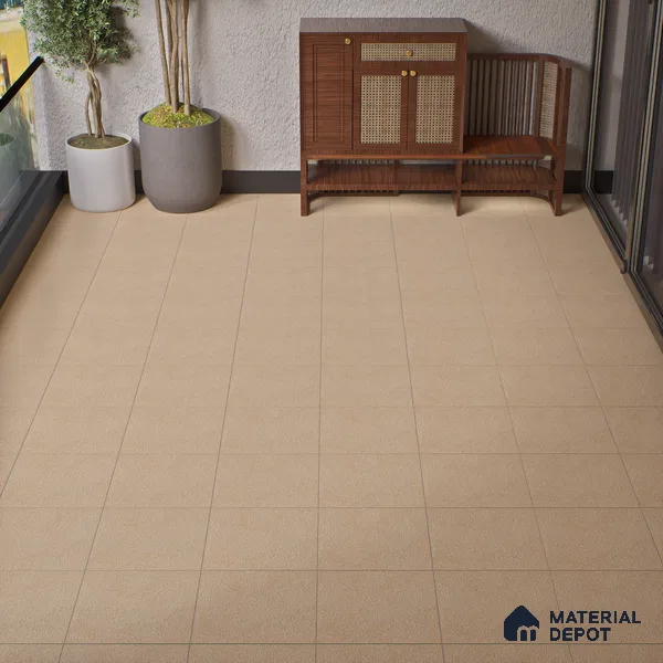 Parking Floor Tile TL 07556 Sandalwood Mist | 16 x 16 inch | Anti Skid Matte Finish Heavy Duty Vitrified Tile - 12 mm | Suitable For Bathroom, Terrace, Balcony | Pattern Alignment May Vary | 2-3 mm Spacer is Mandatory