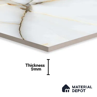 Marble Floor & Wall Tile TL 02217 Sapphire White 4 ft x 2 ft Glossy Finish Vitrified Tile - 9 mm (Random 5)