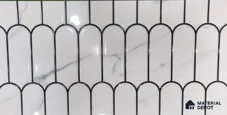 TL 05762 Satvario Chromatic HL 600x300 mm Glossy Finish Ceramic Wall Tile - 7 mm | Please Expect a Slight Variation of Pattern