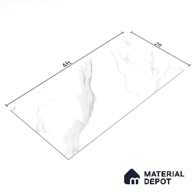 Budget Friendly Marble Floor & Wall Tile Value For Money TL 05608 Lasa Satvario 4 ft x 2 ft - Vitrified Glossy Finish -9 mm | Suitable for Living Room, Bedroom & Bathroom