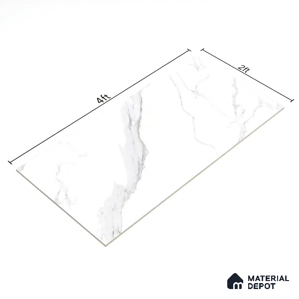 Budget Friendly Marble Floor & Wall Tile Value For Money TL 05608 Lasa Satvario 4 ft x 2 ft - Vitrified Glossy Finish -9 mm | Suitable for Living Room, Bedroom & Bathroom