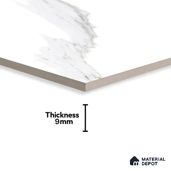 Budget Friendly Marble Floor & Wall Tile Value For Money TL 05608 Lasa Satvario 4 ft x 2 ft - Vitrified Glossy Finish -9 mm | Suitable for Living Room, Bedroom & Bathroom