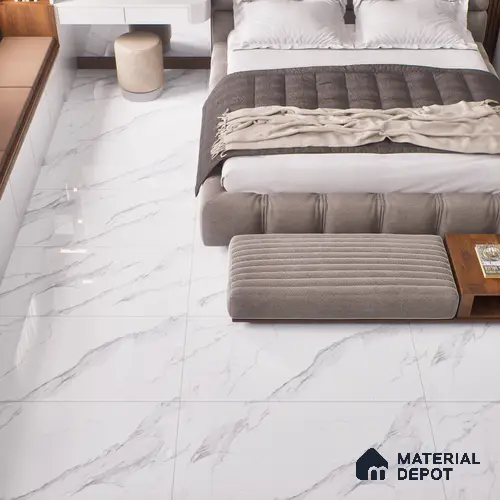 Budget Friendly Marble Floor & Wall Tile Value For Money TL 05608 Lasa Satvario 4 ft x 2 ft - Vitrified Glossy Finish -9 mm | Suitable for Living Room, Bedroom & Bathroom
